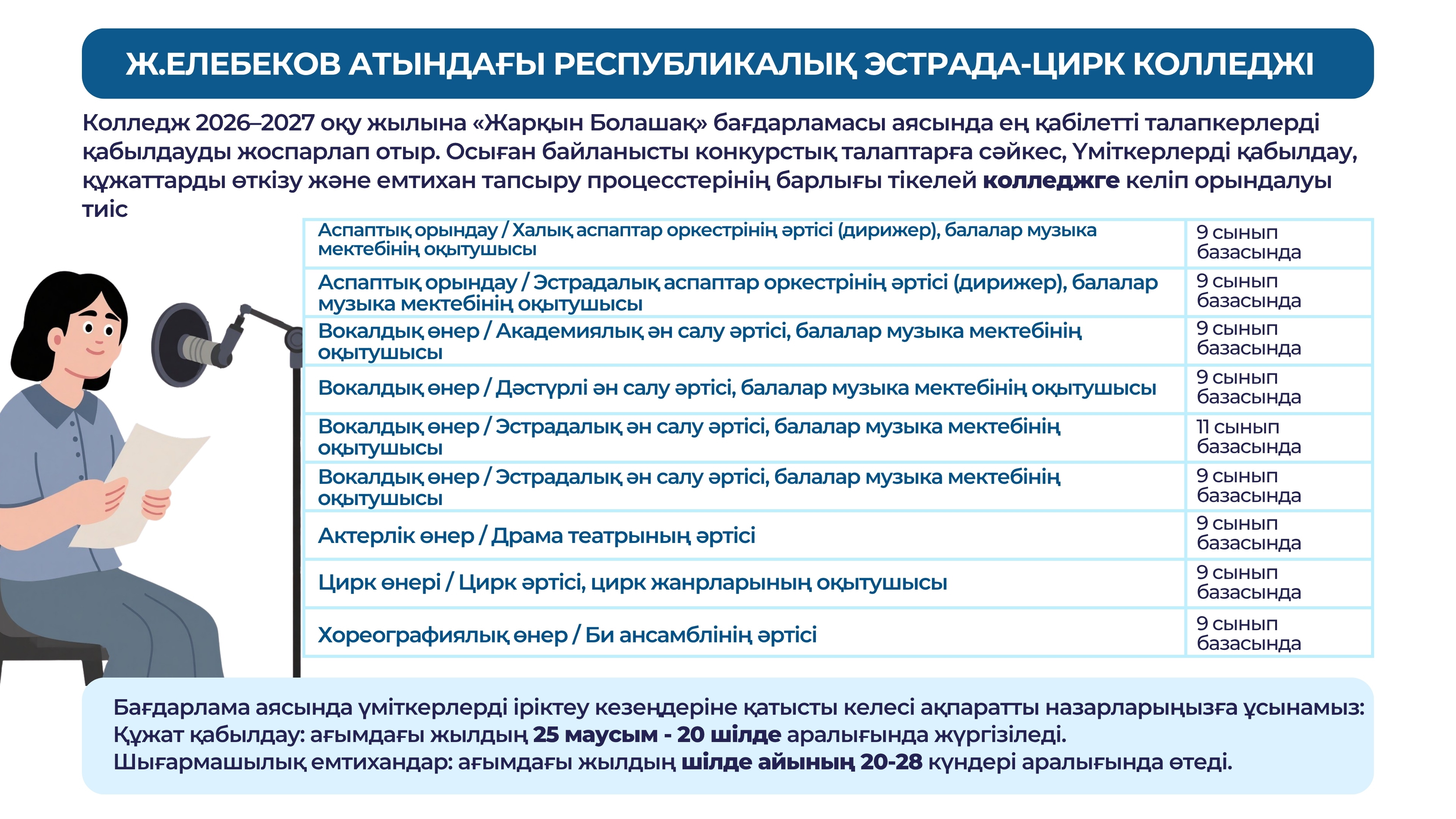 Жүсіпбек Елебеков атындағы республикалық эстрадалық-цирк колледжі
